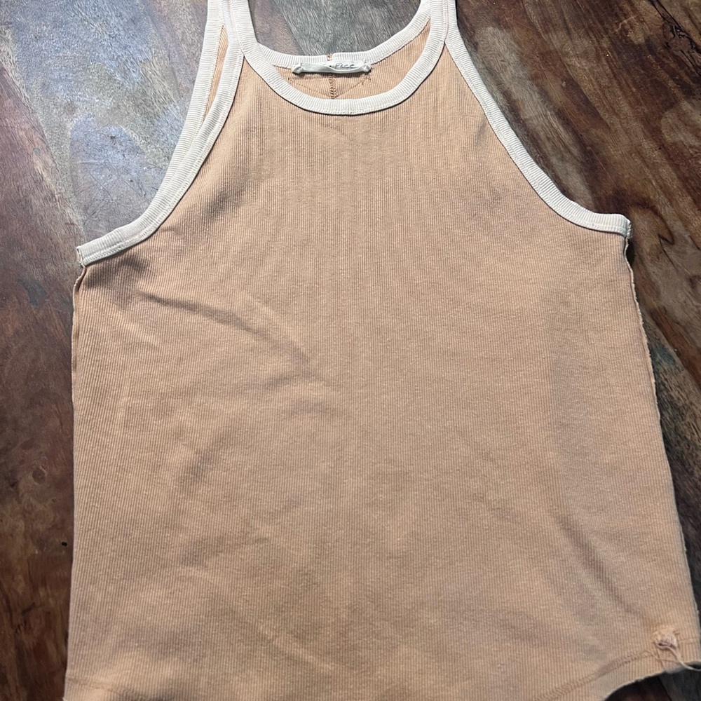 We The Free Beige and Cream Tank